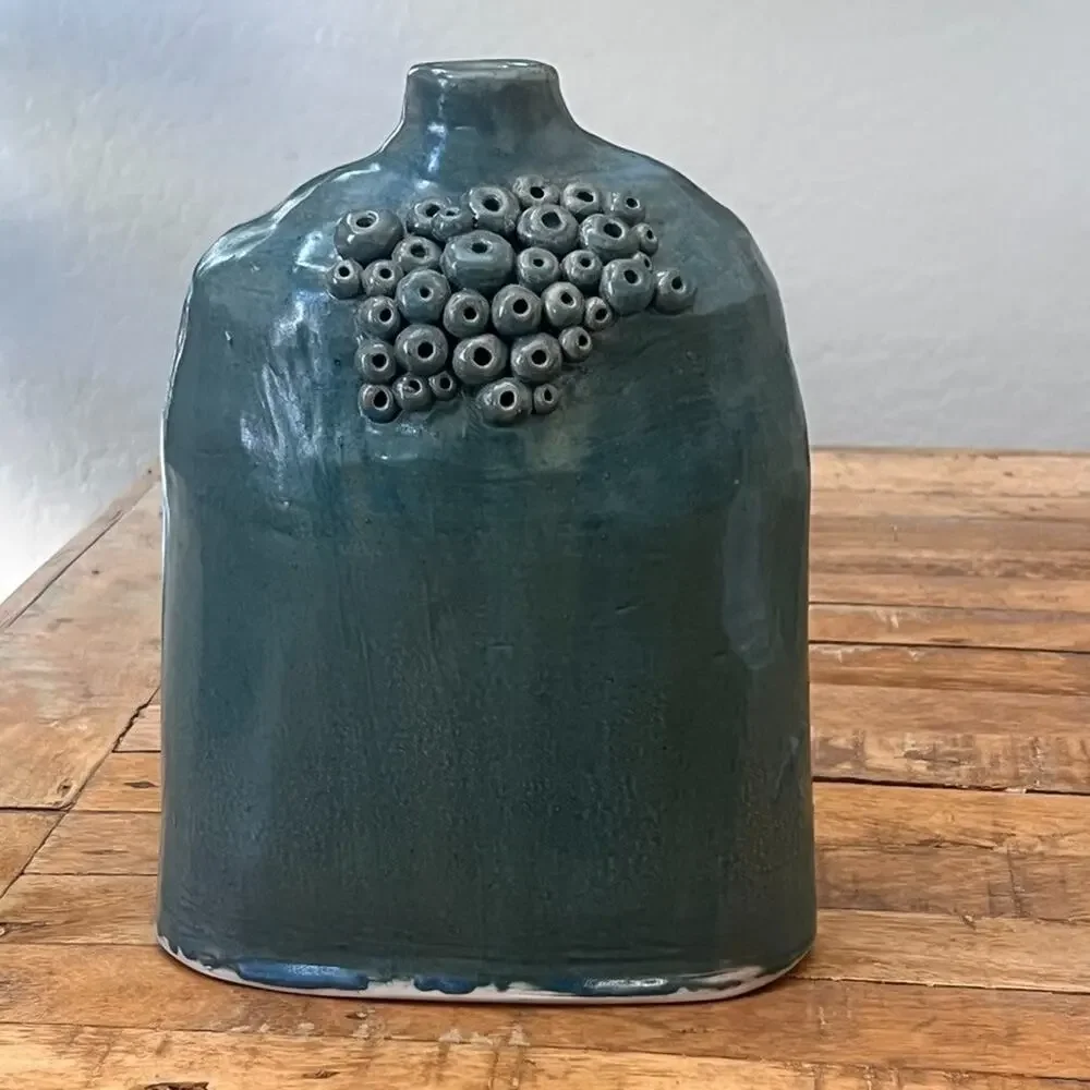 Studio Art Pottery Ceramic Vase 10.5